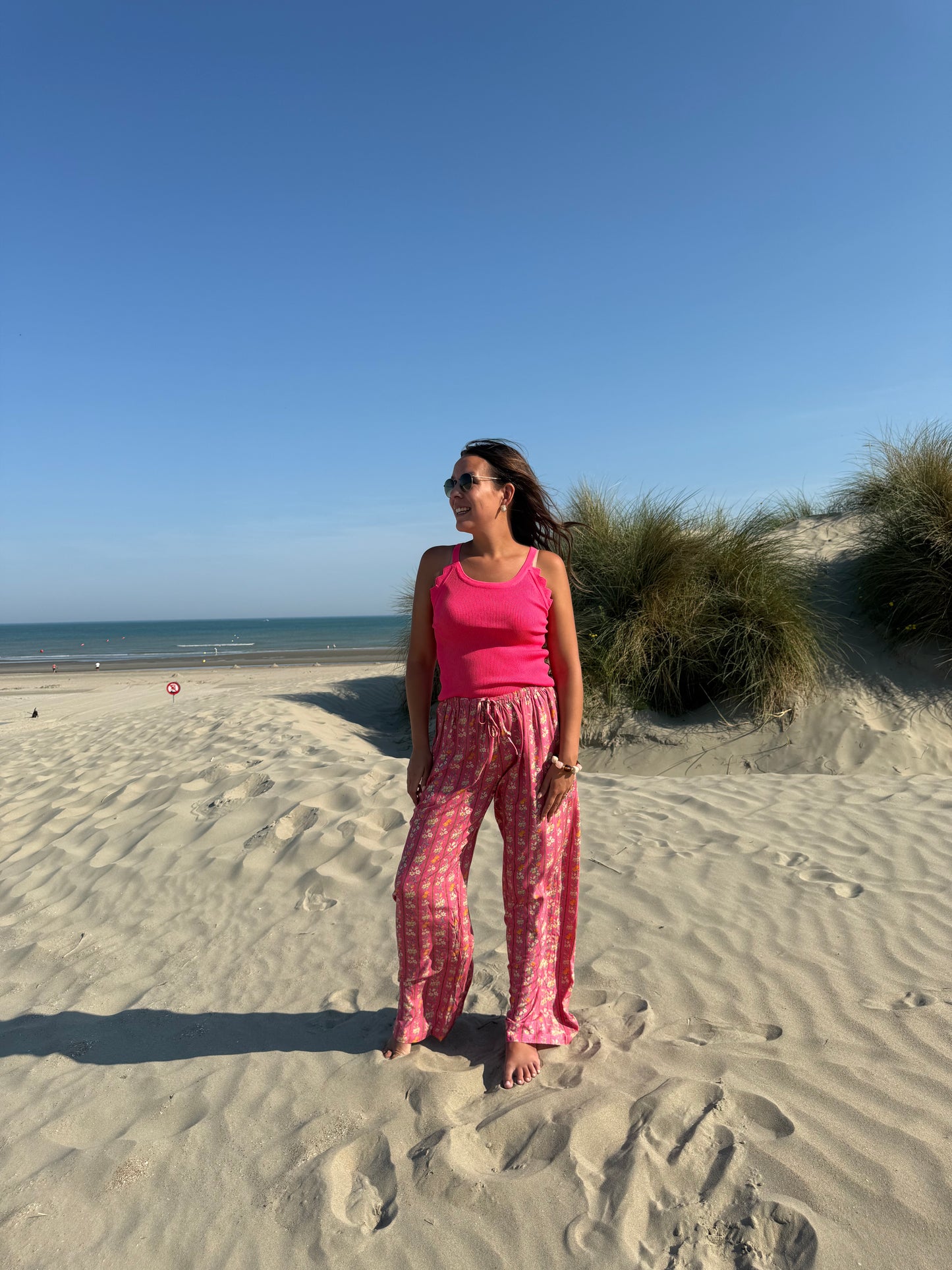 Pink ribbed top
