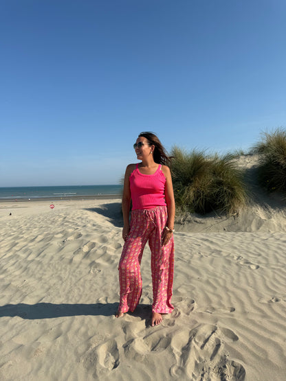 Pink ribbed top
