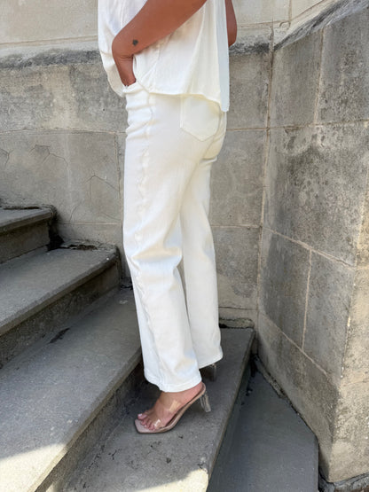 Witte jeans broek