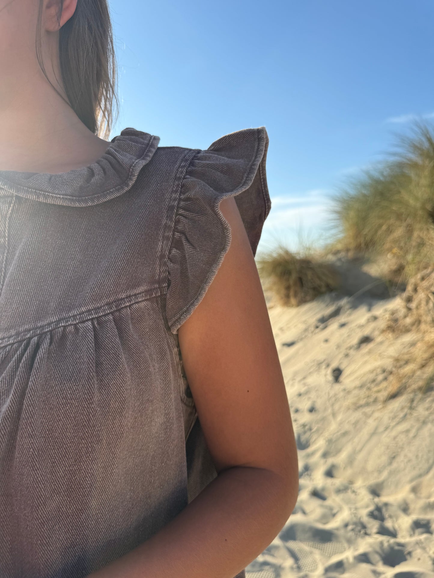 Espresso jeans dress chocoladebruin