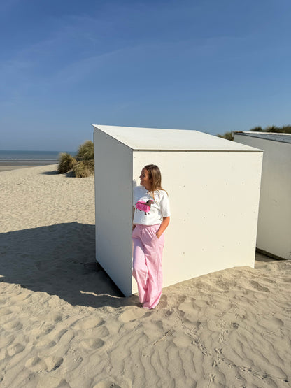 Roze broek mama