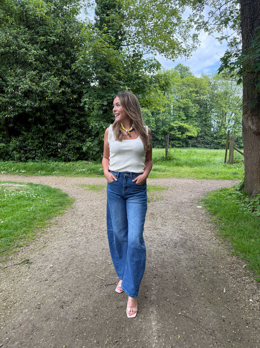 Blue balloon jeans
