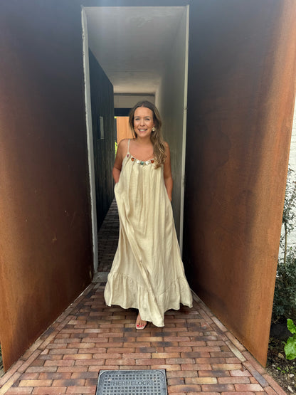 Luna Beige Stone Dress