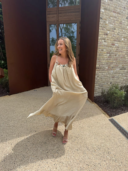 Luna Beige Stone Dress