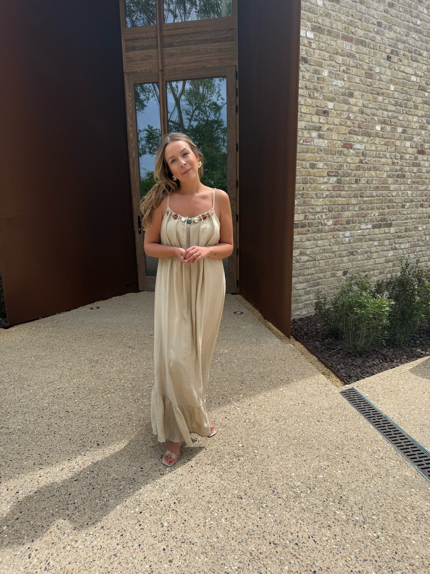 Luna Beige Stone Dress