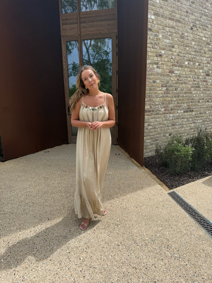 Luna Beige Stone Dress