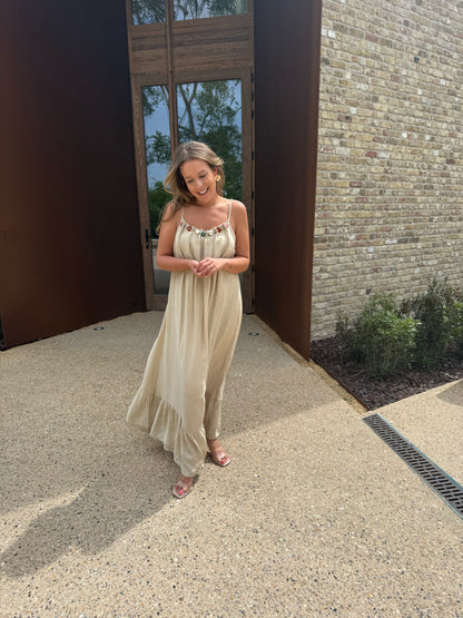 Luna Beige Stone Dress