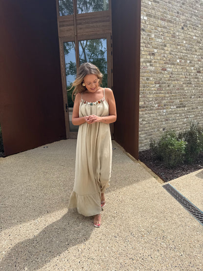 Luna Beige Stone Dress
