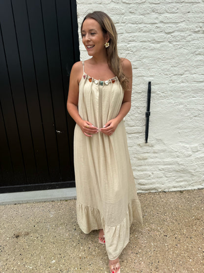 Luna Beige Stone Dress