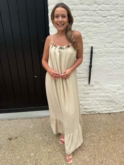 Luna Beige Stone Dress