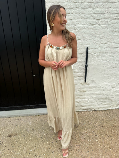 Luna Beige Stone Dress