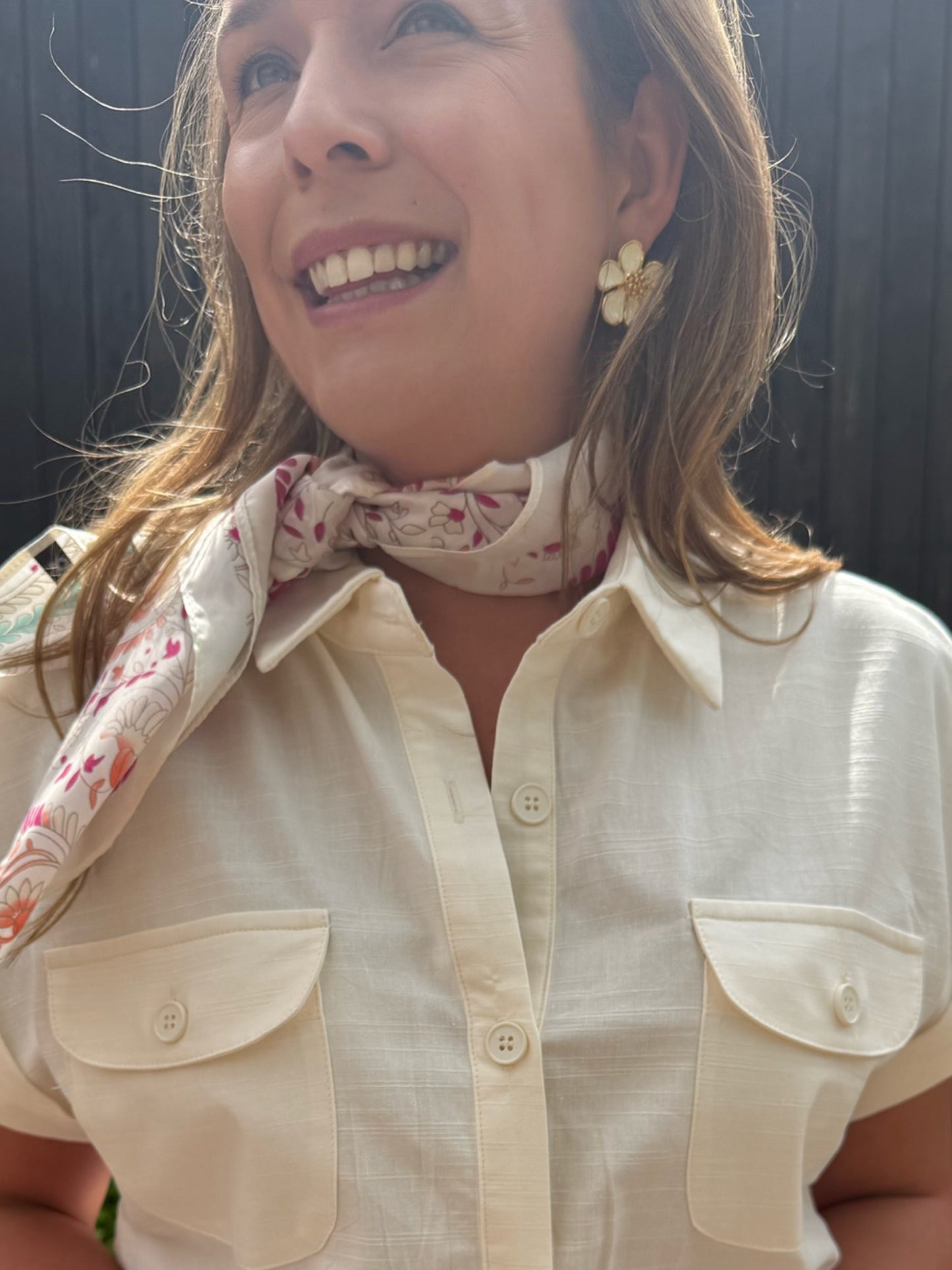 Silk scarf - fushia